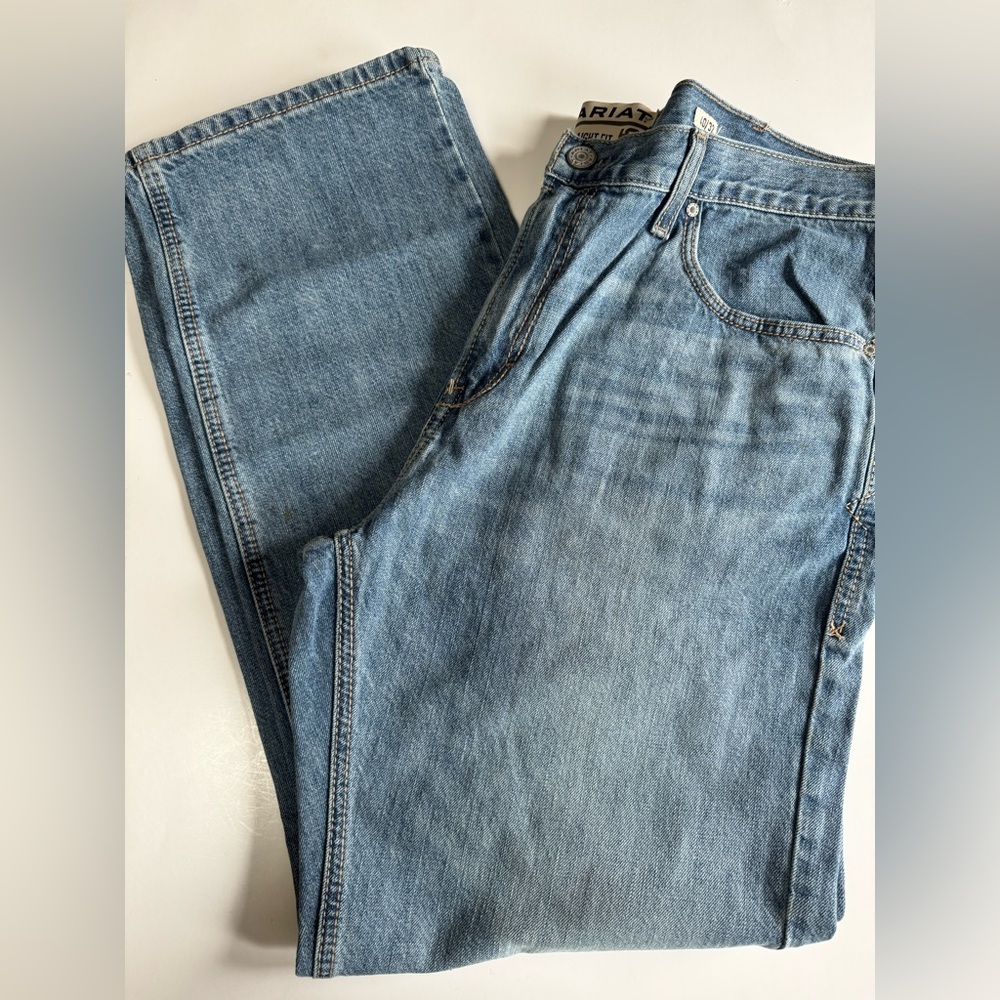 NWT! Ariat M5 Randy Jeans Men’s 40x32 Med Wash Straight Fit Western Work Denim